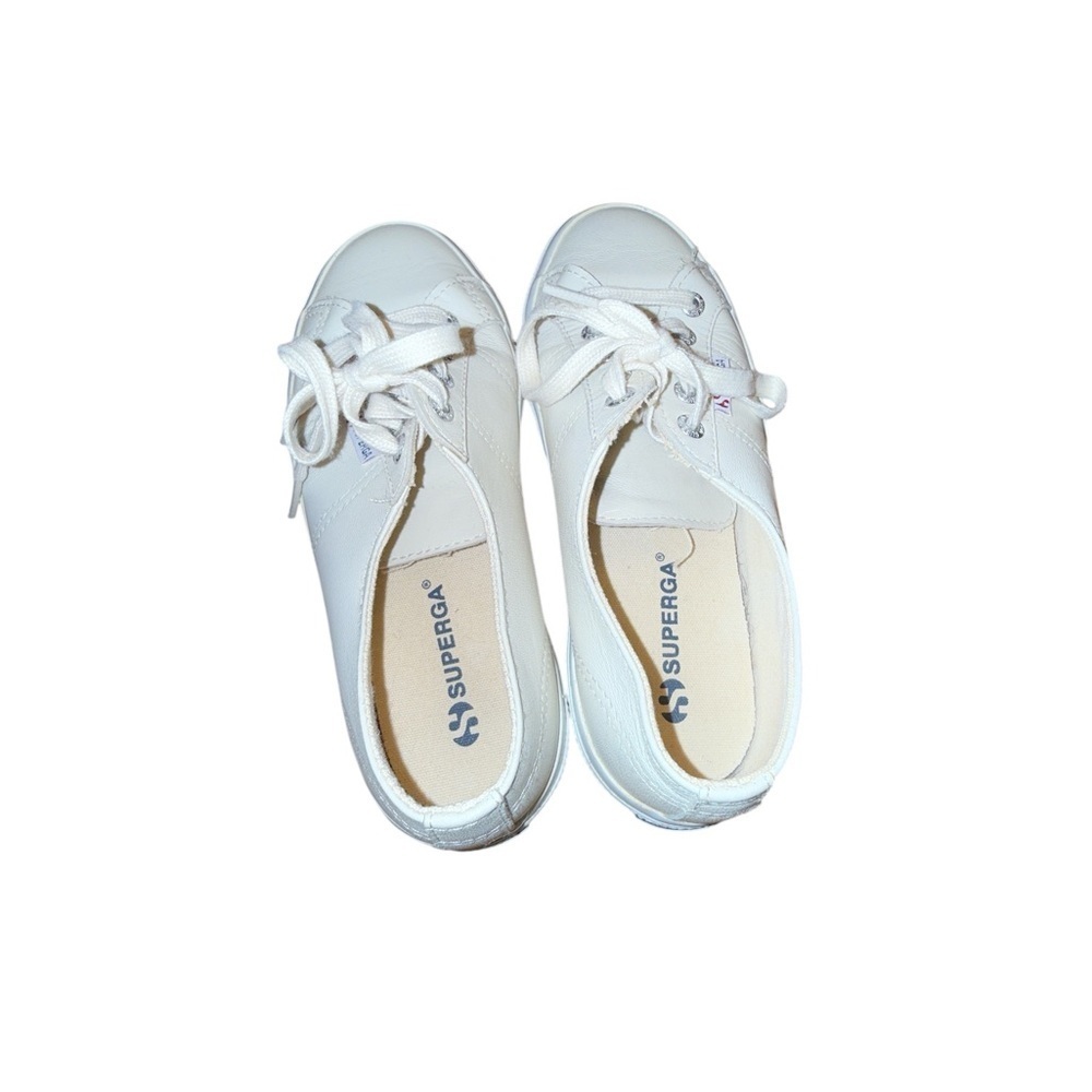 Superga Women's Off-White Canvas Sneakers - Picture 3 of 7